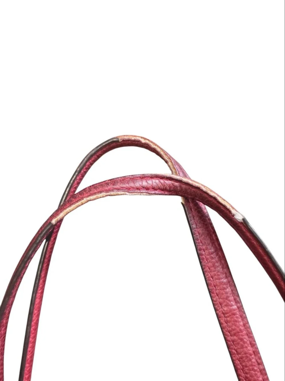 Coach Dark Red Pebbled Turnlock Leather Tote Bag - Signature Chain Strap 56830